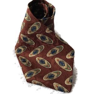 Metropolis Vintage Abstract Print Necktie